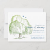 Willow Tree Wedding Reception Card Einladung (Vorderseite)