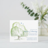 Willow Tree Wedding Reception Card Einladung (Stehend Vorderseite)