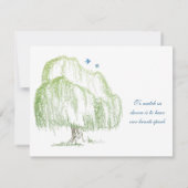 Willow Tree Wedding Reception Card Einladung (Rückseite)