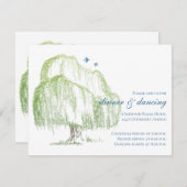 Willow Tree Wedding Reception Card Einladung (Vorne/Hinten)