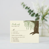 Willow Tree Wedding RSVP / Response Card (Stehend Vorderseite)