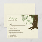 Willow Tree Wedding RSVP / Response Card Karte (Vorne/Hinten)