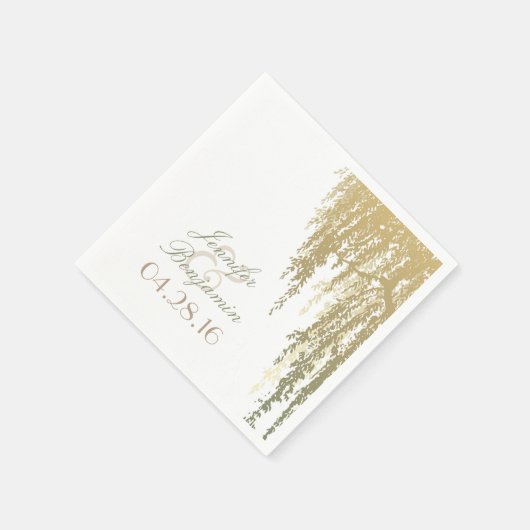 Willow Tree Wedding Serviette (Ecke)