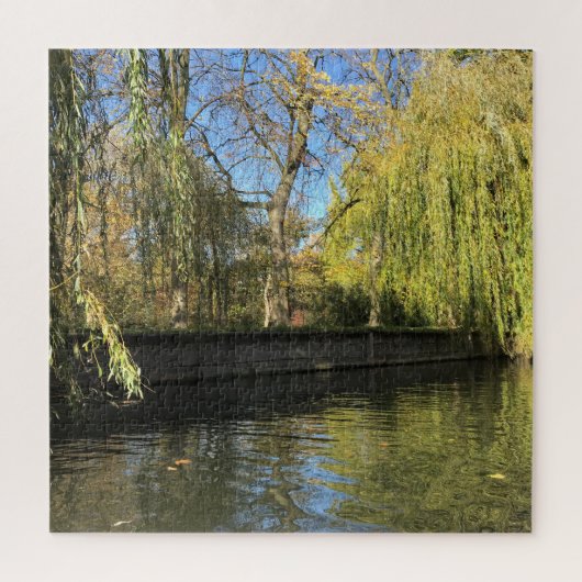 Willow Trees Foto River Reflections Square Puzzle (Vertikal)