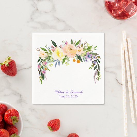 Willow und Blume Personalisiert Wedding Serviette (Beispiel)