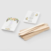 Willow und Floral Wedding Program Fächer (Non-assembled)