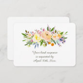 Willow und Floral Wedding RSVP (Vorne/Hinten)