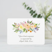 Willow und Floral Wedding RSVP (Stehend Vorderseite)