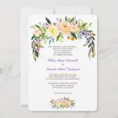 Willow und florale Einladung zur Hochzeit (Vorderseite)