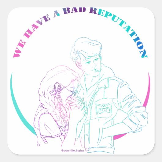 Willow und Garrison - AC Quadratischer Aufkleber (Vorderseite)