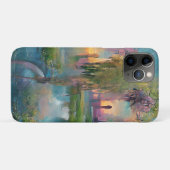 Willow und wisteria am Teich bei Sonnenuntergang Case-Mate iPhone Hülle (Rückseite (Horizontal))