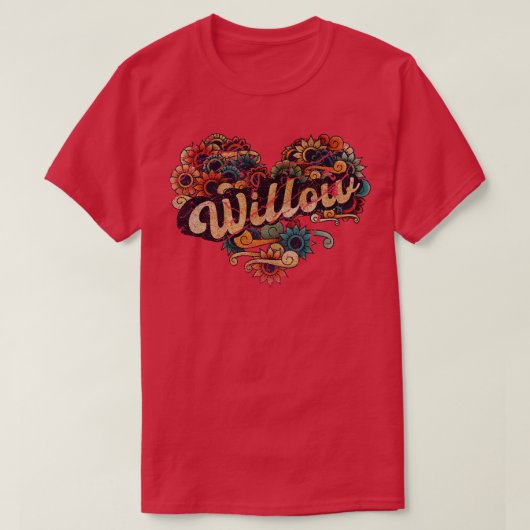 WILLOW VIGNETTE VINTAGE FARBE T-Shirt (Design vorne)