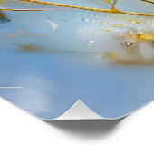 Willow Warbler, Impressionist Brushstrokes Poster (Ecke)