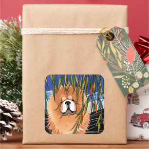 WILLOW WIND - Chow-Aufkleber Quadratischer Aufkleber