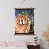 WILLOW WIND - Chow-Wandtapeten Wandteppich Mit Holzrahmen (Schlafzimmer)