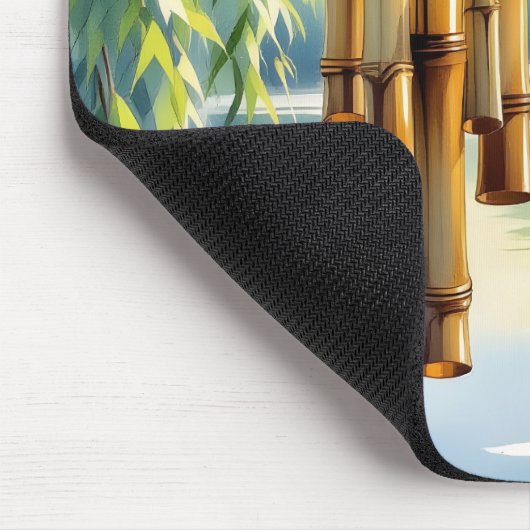 Willow, Windchimes und See Mousepad (Ecke)