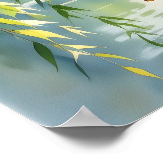 Willow, Windchimes und See Poster (Ecke)