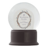 Willow Wreath Personalisiert Snow Globe Schneekugel (Rückseite)