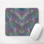 WILLOW ~ Zany Shades Aqua Green Pink Silver Mousepad (Mit Mouse)