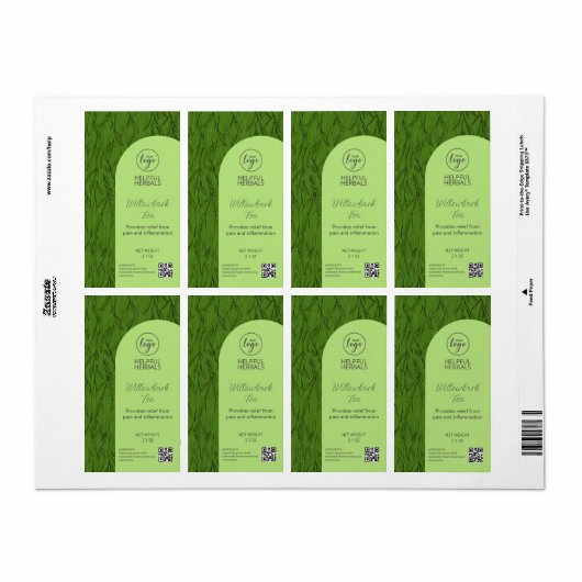 Willowbark Tea Labels (Vorne)