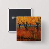 Willows at Sunset by Vincent van Gogh Button (Vorne & Hinten)