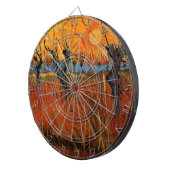 Willows at Sunset by Vincent van Gogh Dartscheibe (Vorderseite rechts)