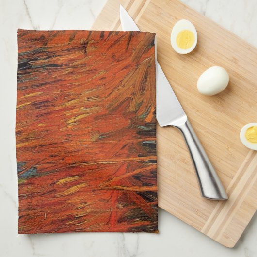 Willows at Sunset by Vincent van Gogh Geschirrtuch (Viertel Falte)