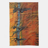 Willows at Sunset by Vincent van Gogh Geschirrtuch (Vertikal)