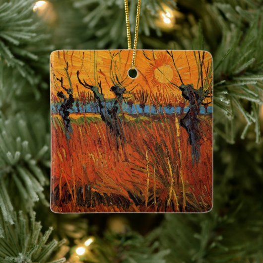 Willows at Sunset by Vincent van Gogh Keramikornament (Baum)