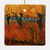 Willows at Sunset by Vincent van Gogh Keramikornament (Rückseite)