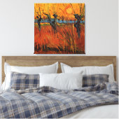 Willows at Sunset by Vincent van Gogh Leinwanddruck (Insitu (Schlafzimmer))