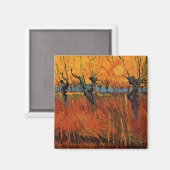 Willows at Sunset by Vincent van Gogh Magnet (Vorderseite/Rückseite)