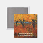 Willows at Sunset by Vincent van Gogh Magnet (Vorderseite/Rückseite)