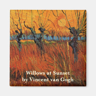 Willows at Sunset by Vincent van Gogh Magnet