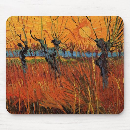 Willows at Sunset by Vincent van Gogh Mousepad (Vorne)