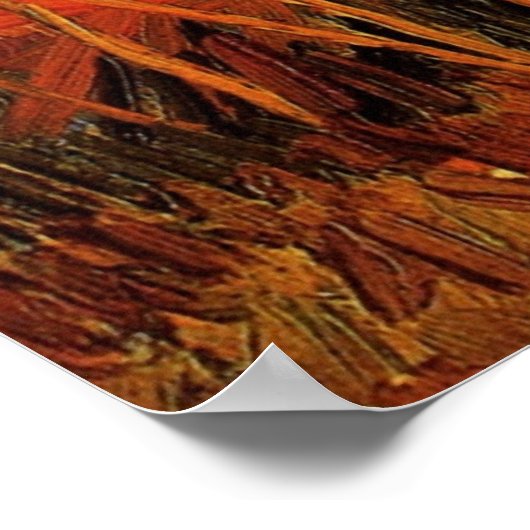 Willows at Sunset by Vincent van Gogh Poster (Ecke)