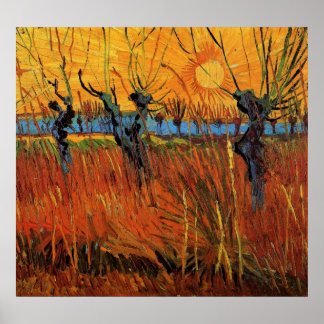 Willows at Sunset by Vincent van Gogh Poster