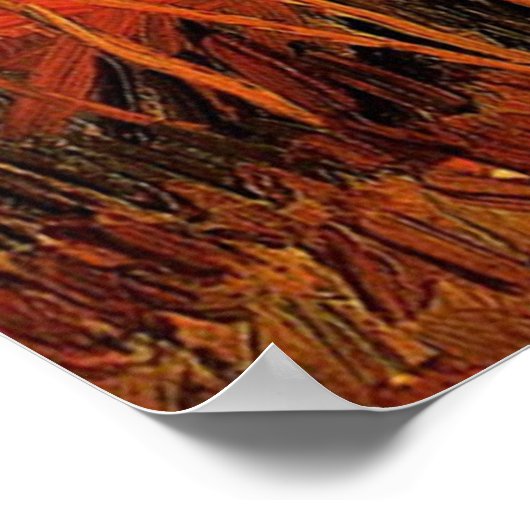 Willows at Sunset by Vincent van Gogh Poster (Ecke)