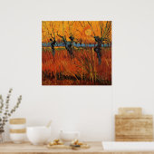 Willows at Sunset by Vincent van Gogh Poster (Küche)