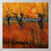 Willows at Sunset by Vincent van Gogh Poster (Vorne)