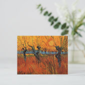 Willows at Sunset by Vincent van Gogh Postkarte (Stehend Vorderseite)