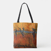 Willows at Sunset by Vincent van Gogh Tasche (Rückseite)