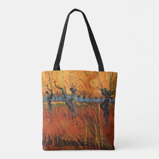 Willows at Sunset by Vincent van Gogh Tasche (Rückseite)