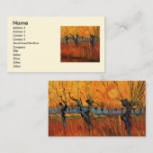 Willows at Sunset by Vincent van Gogh Visitenkarte (Vorne/Hinten)