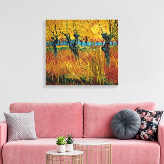 Willows bei Sunset | Van Gogh | Leinwanddruck (Insitu (Wohnzimmer))