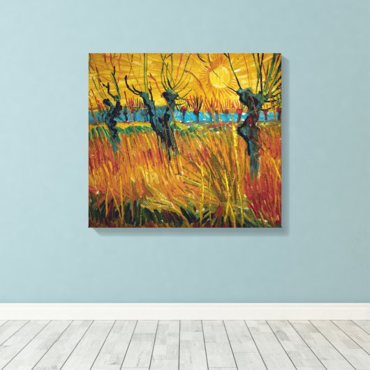 Willows bei Sunset | Van Gogh | Leinwanddruck (Insitu (Holzboden))
