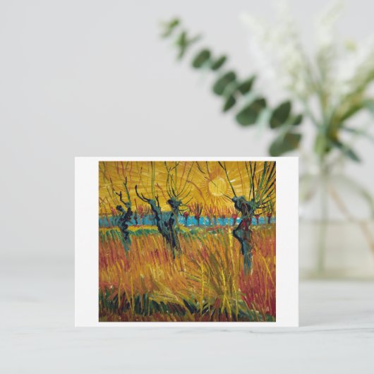Willows bei Sunset | Van Gogh | Postkarte (Stehend Vorderseite)