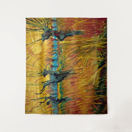 Willows bei Sunset | Van Gogh | Wandteppich (Vorderseite)