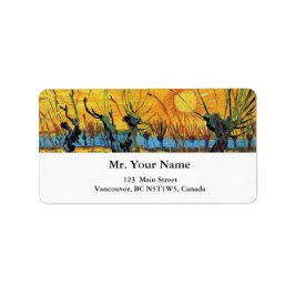 Willows bei Sunset, Vincent van Gogh Adressaufkleber
