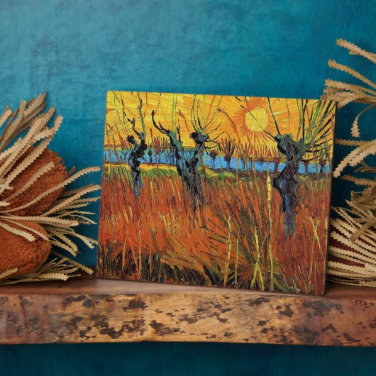 Willows bei Sunset, Vincent van Gogh Fotoplatte (Seite)